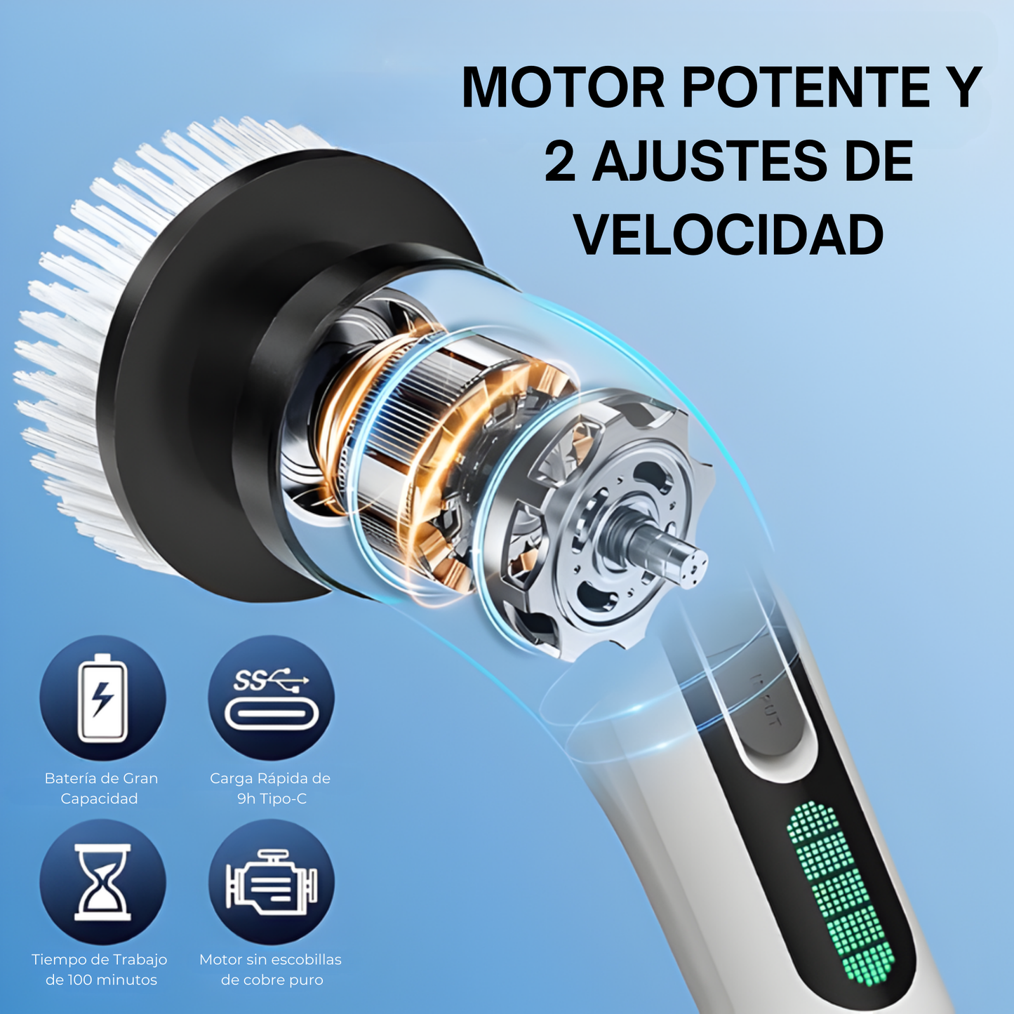 Cepillo Eléctrico de Limpieza 7 en 1